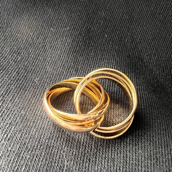 7 Layer ring, GP, 925 base. - Picture 3 of 3